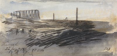 Karnak, 10:00 pm, 22 January 1867 by Edward Lear